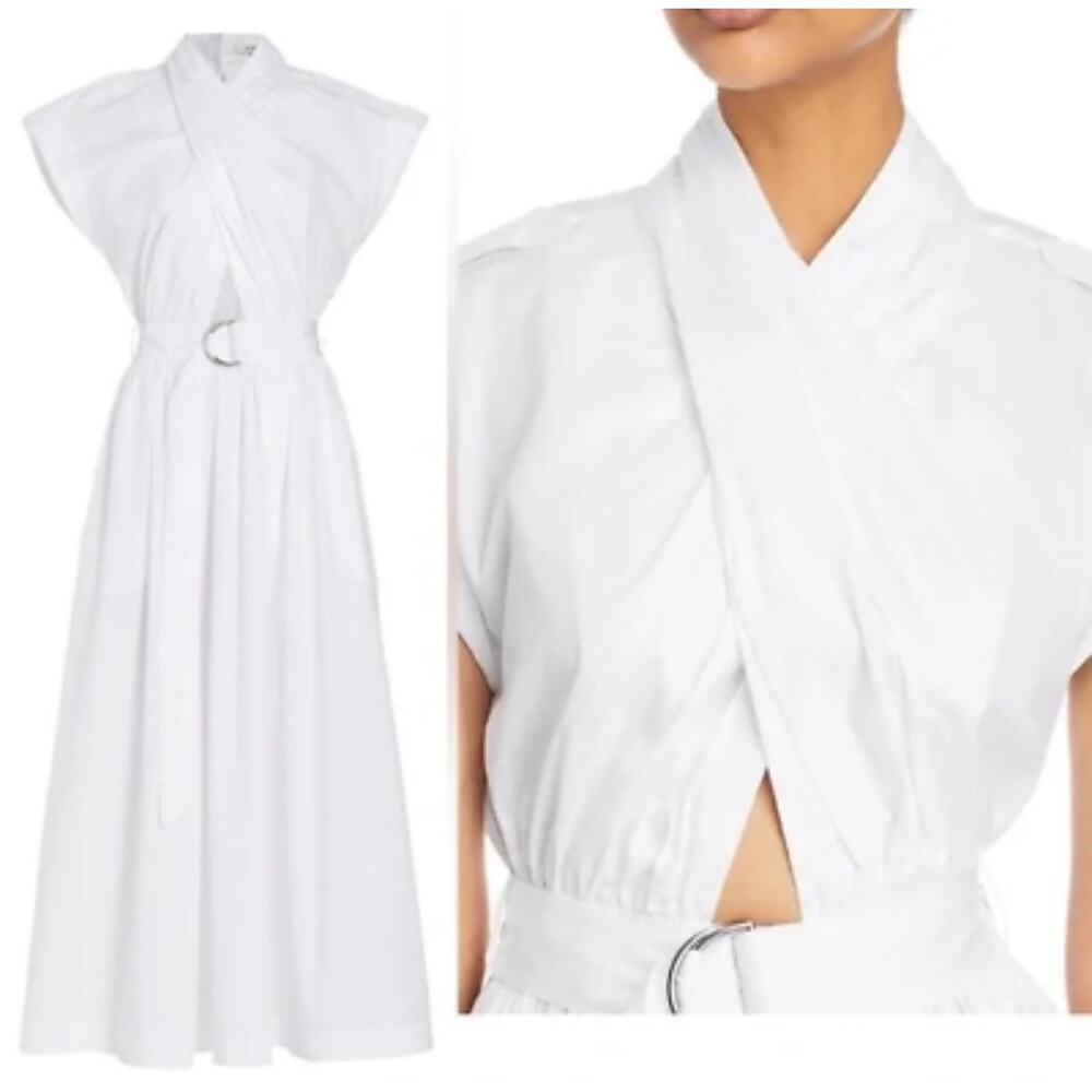 NWOT Derek Lam 10 Crosby Celeste Belted Cutout Maxi Dress White Size 4, 6 - Picture 3 of 4